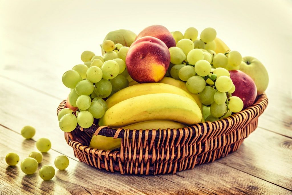 le choix d'un corbeille de fruit