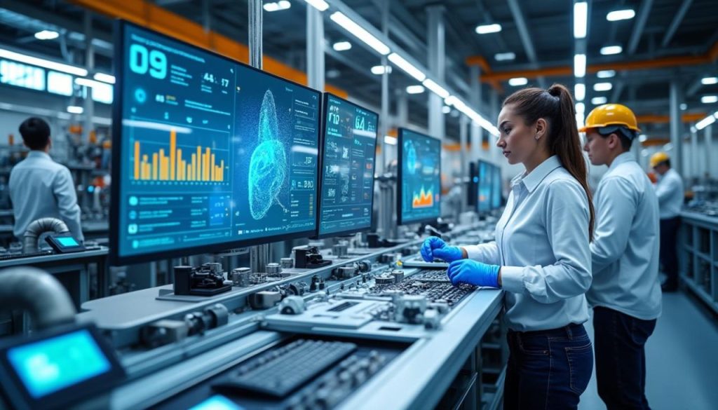 découvrez comment l’intelligence artificielle révolutionne l’industrie 4.0 en optimisant les chaînes de production, améliorant la productivité et réduisant les coûts grâce à des solutions innovantes et performantes.