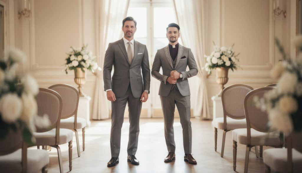 découvrez nos conseils pour choisir un costume parfaitement adapté à un mariage civil ou religieux, alliant élégance et respect des traditions.