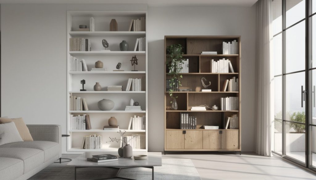 découvrez les avantages d'une bibliothèque murale versus un meuble indépendant afin de choisir la solution la plus pratique pour optimiser votre espace et votre rangement.