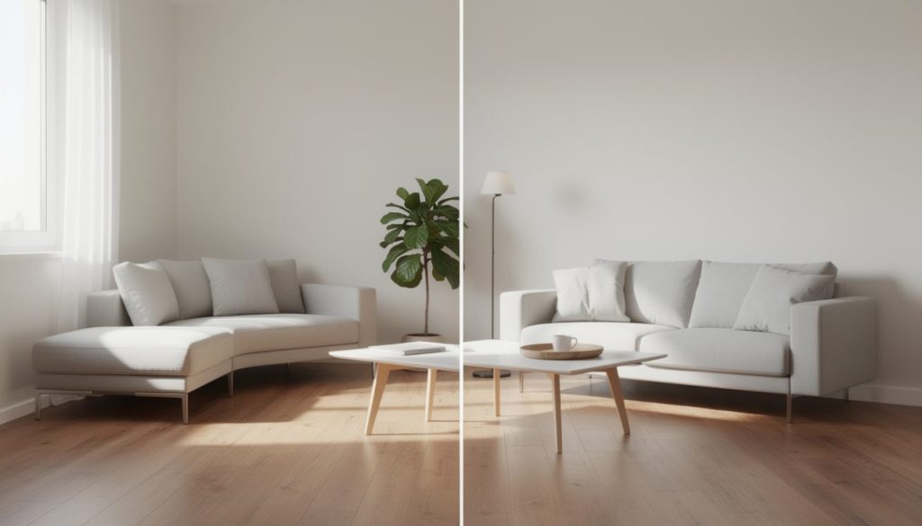 découvrez quel type de canapé, d’angle ou droit, est le mieux adapté pour optimiser l’espace et le confort dans un petit salon.